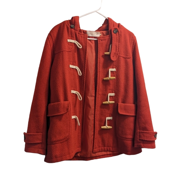 Chocol Raffine Robe Red/Orange Hooded Jacket L - Picture 2 of 4